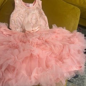 Girls sequin pink/gold special event/ birthday dress
